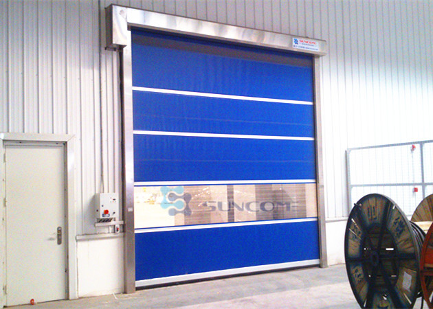 220V Steel Industrial Interior Roller Shutter High Speed Overhead Doors