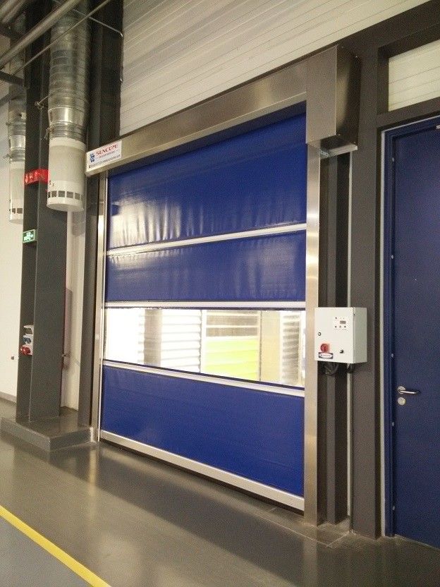 Dauerhafte industrielle externe Hochgeschwindigkeitstüren mit vollem transparentem 1.5mm PVC-Fenster