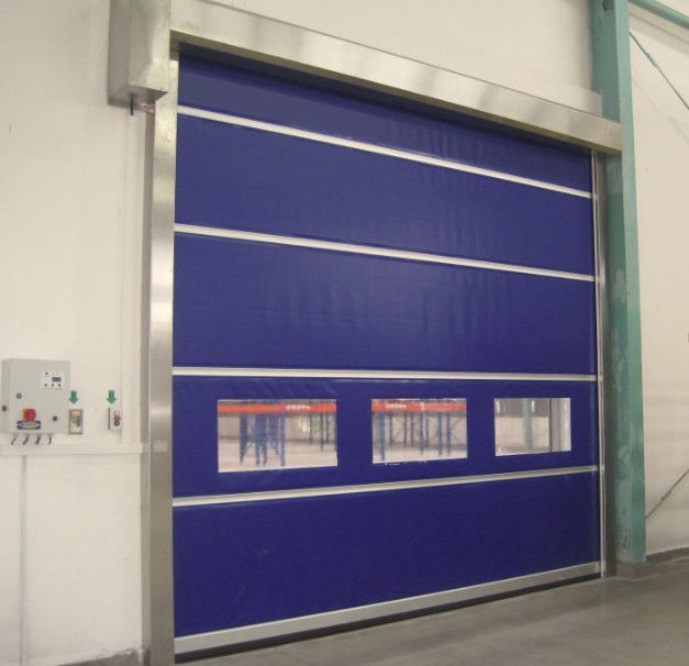 Dauerhafte industrielle externe Hochgeschwindigkeitstüren mit vollem transparentem 1.5mm PVC-Fenster