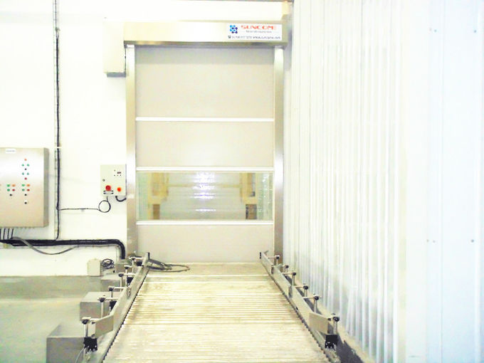 Industrieller Hochfrequenzbewegungssystem rollen Hochgeschwindigkeits-PVC-Edelstahl oben Tür